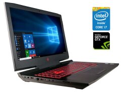 Игровой ноутбук Б-класс HP Omen 9560NGW / 17.3" (1920x1080) TN / Intel Core i7-8750H (6 (12) ядер по 2.2 - 4.1 GHz) / 16 GB DDR4 / 256 GB SSD M.2 / nVidia GeForce GTX 1070, 8 GB GDDR5, 256-bit / WebCam / Win 10