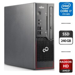 Компьютер Fujitsu Esprimo C710 SFF / Intel Core i7-3770 (4 (8) ядра по 3.4 - 3.9 GHz) / 8 GB DDR3 / 240 GB SSD / AMD Radeon HD 6450, 1 GB GDDR3, 64-bit / DVI / DVD-ROM