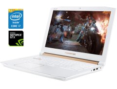 Игровой ноутбук Acer Predator Helios 300 PH315-51 White / 15.6" (1920x1080) IPS / Intel Core i7-8750H (6 (12) ядер по 2.2 - 4.1 GHz) / 16 GB DDR4 / 256 GB SSD / nVidia GeForce GTX 1060, 6 GB GDDR5, 192-bit / WebCam