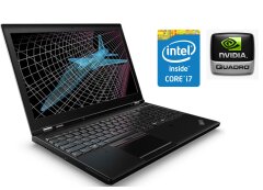 Ігровий ноутбук Lenovo Thinkpad P51s / 15.6" (3840x2160) IPS / Intel Core i7-6500U (2 (4) ядра по 2.5 - 3.1 GHz) / 16 GB DDR4 / 256 GB SSD / nVidia Quadro M520, 2 GB GDDR5, 64-bit / WebCam / DVD-ROM / Win 10 Pro