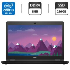 Ультрабук Б-клас Dell Latitude 5490 / 14" (1920x1080) IPS / Intel Core i5-8350U (4 (8) ядра по 1.7 - 3.6 GHz) / 8 GB DDR4 / 256 GB SSD M.2 / Intel UHD Graphics 620 / WebCam / USB 3.1 / HDMI / Windows 10 ліцензія