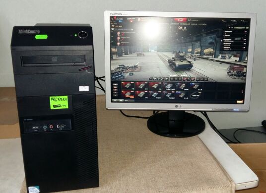Lenovo m80 / Intel Core i3-530 (2(4) ядра по 2.9GHz) / 6GB DDR3 / 500GB HDD / GeForce GT 420 1GB 128bit + монитор LG w2242te / 22' / 1680x1050