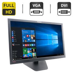 Монитор Lenovo ThinkVision LT2452pwC / 24" (1920x1200) E-IPS / VGA, DVI, DisplayPort, USB / VESA 100x100 / Кабель питания
