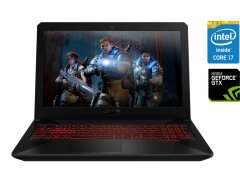 Игровой ноутбук Asus TUF Gaming FX504 / 15.6" (1920x1080) TN / Intel Core i7-8750H (6 (12) ядер по 2.2 - 4.1 GHz) / 16 GB DDR4 / 256 GB SSD / nVidia GeForce GTX 1050 Ti, 4 GB GDDR5, 128-bit / WebCam / Win10 Home