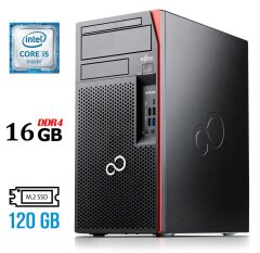 Комп'ютер Fujitsu Esprimo P757/E90+ Tower / Intel Core i5-6500 (4 ядра по 3.2 - 3.6 GHz) / 16 GB DDR4 / 120 GB SSD M.2 / Intel HD Graphics 530 / 280W / DisplayPort / DVI