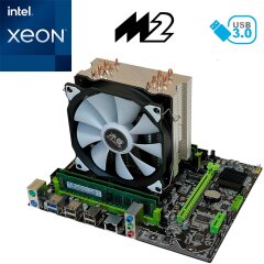 Материнская плата X79 2.72 / socket LGA2011 с процессором Intel Xeon E5-2680v2 / 10 (20) ядра по 2.8-3.6GHz / 25Mb cache и 16GB DDR3 ОЗУ