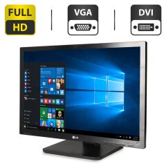 Монитор Б-класс LG 24EB23PM / 24" (1920x1080) IPS / VGA, DVI / Встроенные колонки 2x 2W / VESA 100x100 + Кабели (VGA или DVI и питания) в комплекте