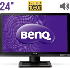 Монитор Б-класс BenQ BL2400 / 24" (1920x1080) VA / VGA, DVI, DisplayPort / Встроенные колонки 2x 1W / VESA 100x100