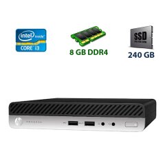 Неттоп HP ProDesk 400 G3 Small Form / Intel Core i3-6100T (2 (4) ядра по 3.2 GHz) / 8 GB DDR4 / 240 GB SSD / USB 3.0 / Com Port / DP