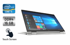 Ноутбук-трансформер Б-клас HP EliteBook x360 1030 G3 / 13.3" (1920x1080) IPS / Intel Core i5-8350U (4 (8) ядра по 1.7 - 3.6 GHz) / 16 GB DDR4 / 480 GB SSD / Intel UHD Graphics 620 / WebCam / Fingerprint / Windows 10