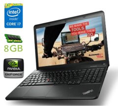 Ноутбук Б-класс Lenovo ThinkPad E540 / 15.6" (1920x1080) TN / Intel Core i7-4712MQ (4 (8) ядра по 2.3 - 3.3 GHz) / 8 GB DDR3 / 240 GB SSD / nVidia GeForce GT 740M, 2 GB DDR3, 128-bit / WebCam / DVD-ROM / HDMI