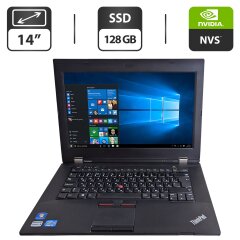 Ноутбук Б-класс Lenovo ThinkPad L430 / 14" (1366x768) TN / Intel Core i5-3230M (2 (4) ядра по 2.6 - 3.2 GHz) / 8 GB DDR3 / 128 GB SSD / nVidia NVS 5400M, 1 GB GDDR3, 128-bit