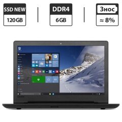 Ноутбук Lenovo IdeaPad 110-15ISK / 15.6" (1366x768) TN / Intel Core i3-6100U (2 (4) ядра по 2.3 GHz) / 6 GB DDR4 / 120 GB SSD NEW / Intel HD Graphics 520 / WebCam / DVD-ROM