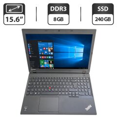 Ноутбук Lenovo ThinkPad L540 / 15.6" (1366x768) TN / Intel Core i5-4200M (2 (4) ядра по 2.5 - 3.1 GHz) / 8 GB DDR3 / 240 GB SSD / Intel HD Graphics 4600 / WebCam / VGA