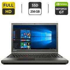Ноутбук Б-клас Lenovo ThinkPad T540p / 15.6" (1920x1080) TN / Intel Core i7-4600M (2 (4) ядра по 2.9 - 3.6 GHz) / 16 GB DDR3 / 256 GB SSD / nVidia GeForce GT 730M, 1 GB GDDR5, 64-bit / WebCam / DVD-ROM / Mini DisplayPort