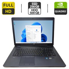 Рабочая станция Б-класс HP ZBook 17 G2 / 17.3" (1920x1080) TN / Intel Core i7-4940MX (4 (8) ядра по 3.1 - 4.0 GHz) / 32 GB DDR3 / 256 GB SSD + 500 GB HDD / nVidia Quadro K4100M, 4 GB GDDR5, 256-bit / WebCam
