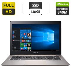 Ультрабук Б-клас Asus Zenbook UX303L / 13.3" (1920x1080) IPS / Intel Core i7-4510U (2 (4) ядра по 2.0 - 3.1 GHz) / 8 GB DDR3 / 128 GB SSD / nVidia GeForce 840M, 2 GB GDDR3, 64-bit / WebCam / HDMI
