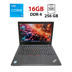 Ультрабук Lenovo ThinkPad T480 / 14" (1920x1080) TN / Intel Core i5-8250U (4 (8) ядра по 1.6 - 3.4 GHz) / 16 GB DDR4 / 256 GB SSD M.2 / Intel UHD Graphics 620 / WebCam