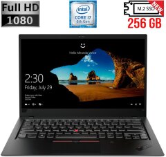 Ультрабук Lenovo ThinkPad X1 Carbon (6th Gen) / 14" (1920x1080) IPS / Intel Core i7-8650U (4 (8) ядра по 1.9 - 4.2 GHz) / 16 GB DDR3 / 256 GB SSD M.2 NEW / Intel UHD Graphics 620 / WebCam / Fingerprint / HDMI