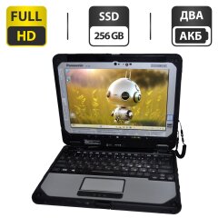 Защищенный нетбук-трансформер Panasonic Toughbook CF-20 MK2 / 10.1" (1920x1200) IPS Touch / Intel Core i5-7Y57 (2 (4) ядра по 1.2 - 3.3 GHz) / 8 GB DDR3 / 256 GB SSD / Intel HD Graphics 615 / WebCam 2 MP + 8 MP / Два АКБ / Windows 11 Pro + Стилус