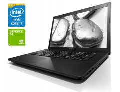 Ігровий ноутбук Lenovo IdeaPad G710 / 17.3" (1600x900) TN / Intel Core i7-4712MQ (4 (8) ядер 2.3 - 3.3 GHz) / 8 GB DDR3 / 256 GB SSD / nVidia GeForce GT 820M, 2 GB DDR3, 128-bit / WebCam / DVD-RW / Win 10