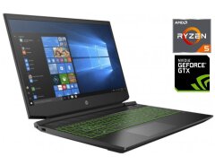 Игровой ноутбук Б-класс HP Pavilion Gaming 15-ec0013dx / 15.6" (1920x1080) IPS / AMD Ryzen 5 3550H (4 (8) ядер по 2.1 - 3.7 GHz) / 8 GB DDR4 / 256 GB SSD NVMe / nVidia GeForce GTX 1050, 3 GB GDDR5, 96-bit / WebCam