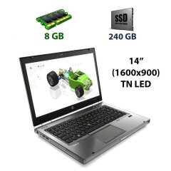 Мобильная рабочая станция HP EliteBook 8470W / 14" (1600х900) TN LED / Intel Core i5-3360M (2 (4) ядра по 2.8 - 3.5 GHz) / 8 GB DDR3 / 240 GB SSD / AMD FirePro M2000, 1 GB GDDR5, 64-bit