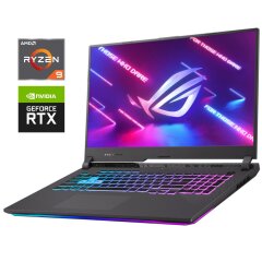 Ігровий ноутбук Asus ROG Strix G17 G713P / 17.3" (2560x1440) IPS / AMD Ryzen 9 7845HX (12 (24) ядер по 3.0 - 5.2 GHz) / 16 GB DDR5 / 1000 GB SSD M.2 / nVidia GeForce RTX 4060, 8 GB GDDR6, 128-bit / WebCam / Win 11 Home