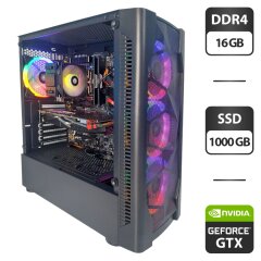 Игровой ПК 1stPlayer D4-4R1-WH Tower / Intel Xeon E3-1270 v5 (аналог Intel Core i7-7700) (4 (8) ядра по 3.6 - 4.0 GHz) / 16 GB DDR4 / 1000 GB SSD / nVidia GeForce GTX 1060, 6 GB GDDR5, 192-bit / 700W