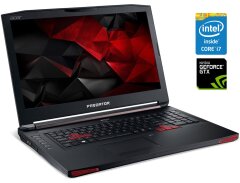 Игровой ноутбук Acer Predator 17 G5-793 / 17.3" (1920x1080) IPS / Intel Core i7-7700HQ (4 (8) ядра по 2.8 - 3.8 GHz) / 16 GB DDR4 / 240 GB SSD + 1000 HDD / nVidia GeForce GTX 1060, 6 GB GDDR5, 192-bit / WebCam / Win 10 Home