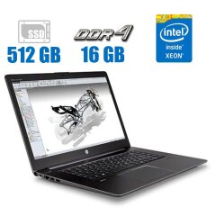 Мобильная рабочая станция HP Zbook 15 G3 / 15.6" (1920x1080) TN / Intel Xeon E3-1505M v5 (4 (8) ядра по 2.8 - 3.7 GHz) / 16 GB DDR4 / 256 GB SSD / nVidia Quadro M1000M, 2 GB GDDR5, 128-bit / WebCam / Windows 10 Pro