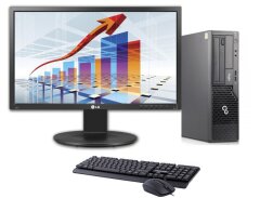 Комплект ПК: Fujitsu Esprimo E500 E85+ SFF / Intel Core i3-2120 (2 (4) ядра по 3.3 GHz) / 4 GB DDR3 / 500 GB HDD / Intel HD Graphics 2000 / DVD-ROM + Монитор LG 22MB35PU-B / 22" (1920x1080) TN / DVI, VGA, USB 2.0, Audio / 2x 1W + Maxxter USB Black