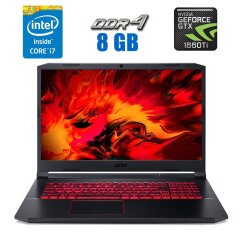 Игровой ноутбук Acer Nitro 5 AN515-54 / 15.6" (1920x1080) IPS / Intel Core i7-9750H (6 (12) ядра по 2.6&nbsp;- 4.5&nbsp;GHz) / 16 GB DDR4 / 480 GB SSD / nVidia GeForce GTX 1660 Ti, 6 GB GDDR6, 192-bit / WebCam / Windows 10