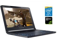 Игровой ноутбук Acer Predator Triton 700 PT715-51 / 15.6" (1920x1080) IPS / Intel Core i7-7700HQ (4 (8) ядра по 2.8 - 3.8 GHz) / 16 GB DDR4 / 512 GB SSD / nVidia GeForce GTX 1080 Max-Q, 8 GB GDDR5X, 256-bit / WebCam / Win 10 Home + игровая мышь и сумка