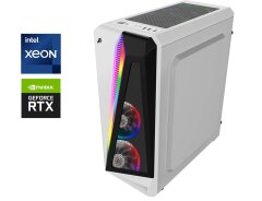 Игровой ПК 1stPlayer R5-3R1-WH Color LED White Tower / Intel Xeon E5-2690 v3 (12 (24) ядер по 2.6 - 3.5 GHz) / 32 GB DDR4 / 256 GB SSD + 1000 GB HDD / nVidia GeForce RTX 3070, 8 GB GDDR6, 256-bit / 700W