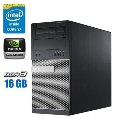 Ігровий&nbsp;ПК Dell Optiplex 9020 Tower / Intel Core i7-4770 (4 (8) ядра по 3.4 - 3.9 GHz) / 16 GB DDR3 / 2x 500 GB HDD / nVidia Quadro 600, 1 GB GDDR3, 128-bit / DVD-ROM