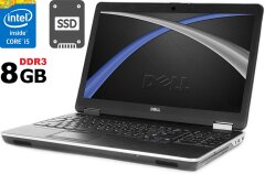 Ноутбук Б-клас Dell Latitude E6540 / 15.6" (1366x768) TN / Intel Core i5-4300M (2 (4) ядра по 2.6 - 3.3 GHz) / 8 GB DDR3 / 120 GB SSD / Intel HD Graphics 4600 / WebCam / DVD-RW / HDMI
