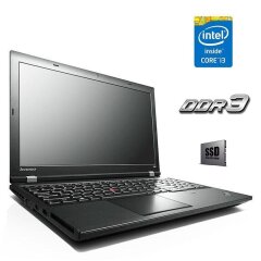 Ноутбук Lenovo Think Pad L540 / 15.6" (1366x768) TN / Intel Core i3-4000M (2 (4) ядра по 2.4 GHz) / 4 GB DDR3 / 120 GB SSD / Intel HD Graphics 4600 / DVD-ROM / Без АКБ