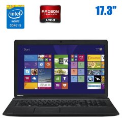 Ноутбук Toshiba Satellite Pro C70 / 17.3" (1600x900) TN / Intel Core i5-5200U (2 (4) ядра по 2.2 - 2.7 GHz) / 4 GB DDR3 / 120 GB SSD / AMD Radeon R7 M260, 1 GB DDR3, 64-bit / WebCam