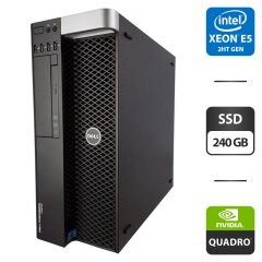 Робоча станція Dell Precision T3610 Tower / Intel Xeon E5-2680 V2 (10 (20) ядер по 2.8 - 3.6 GHz) / 64 GB DDR3 / 240 GB SSD / nVidia Quadro K2000, 2 GB GDDR5, 128-bit / 685W