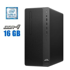 Компьютер HP 290 G3 Tower / Intel Core i3-9100F (4 ядра по 3.6 - 4.2 GHz) / 16 GB DDR4 / 120 GB SSD M.2 + 500 GB HDD / nVidia GeForce GTX 745, 2 GB DDR3, 128-bit