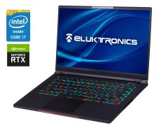 Игровой ноутбук Eluktronics MAG-15 2070 / 15.6" (1920x1080) IPS / Intel Core i7-9750H (6 (12) ядер по 2.6 - 4.5 GHz) / 32 GB DDR4 / 1000 GB SSD / nVidia GeForce RTX 2070 Max-Q, 8 GB GDDR6, 256-bit / WebCam