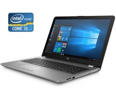 Ноутбук HP 250 G6 / 15.6" (1366x768) TN / Intel Core i5-7200U (2 (4) ядра по 2.5 - 3.1 GHz) / 8 GB DDR4 / 128 GB SSD + 500 GB HDD / Intel HD Graphics 620 / WebCam / DVD-ROM / Win 10 Pro
