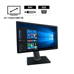 Монитор Dell P2212H / 22" (1920x1080) TN / DVI, VGA, USB-Hub + Кабель питания