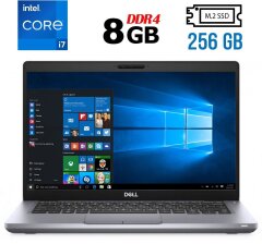 Ультрабук Б-класс Dell Latitude 5411 / 14" (1920x1080) IPS / Intel Core i7-10850H (6 (12) ядра по 2.7 - 5.1 GHz) / 8 GB DDR4 / 256 GB SSD M.2 / Intel UHD Graphics / WebCam / HDMI / Windows 10 лицензия