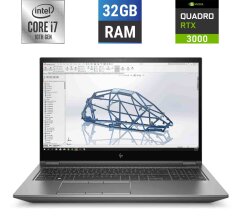 Мобільна робоча станція HP ZBook Fury 15 G7 / 15.6" (1920x1080) IPS / Intel Core i7-10750H (6 (12) ядер по 2.6 - 5.0 GHz) / 16 GB DDR4 / 512 GB SSD / nVidia Quadro T2000 Max-Q, 4 GB GDDR6, 128-bit / WebCam