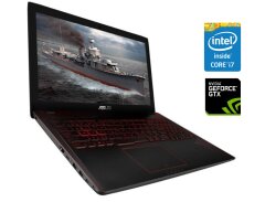 Ігровий ноутбук Б-клас Asus FX53VD / 15.6" (1920x1080) IPS / Intel Core i7-7700HQ (4 (8) ядра по 2.8 - 3.8 GHz) / 16 GB DDR4 / 512 GB SSD / nVidia GeForce GTX 1050, 2 GB GDDR5, 128-bit / WebCam