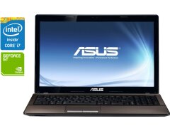 Ноутбук Asus K53SC / 15.6" (1366x768) TN / Intel Core i7-2670QM (4 (8) ядра по 2.2 - 3.1 GHz) / 8 GB DDR3 / 240 GB SSD / nVidia GeForce GT 520M, 1 GB DDR3, 64-bit / WebCam / DVD-ROM / Win 10 Pro / Ціна вказана з ПДВ