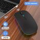 Новая беспроводная мышь / Wi-Fi 2.4 GHz + Bluetooth 5.2 / RGB подсветка / USB-заряд / черная купить