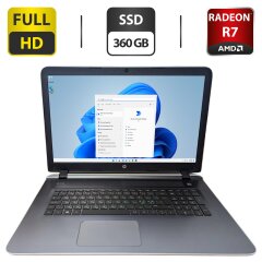 Ноутбук Б-класс HP Pavilion 17 / 17.3" (1920x1080) TN / AMD A10-5745M (4 ядра по 2.1 - 2.9 GHz) / 8 GB DDR3 / 360 GB SSD / AMD Radeon R7 M360, 2 GB GDDR3, 64-bit / WebCam / DVD-ROM